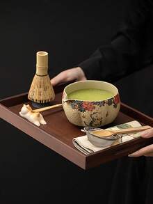 Bộ trà Matcha gốm sứ Nhật Bản 4 món: Bao gồm bát trà Matcha, phới lồng, muỗng múc trà và que khuấy. Lý tưởng để pha trà Matcha và thưởng thức tại nhà cùng bạn bè. - Nhiều màu - Xem 2