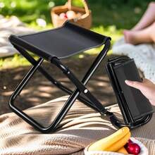 便携式折叠凳，适用于露营、户外运动、钓鱼等。
