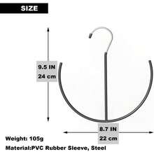 Belt Hangers, Space Saving Heavy Duty Metal Belt Hanger, Tie Rack Hanger, Rubber Cover, 9.6in X 7.9in, Black (1 Pack) - Black - View 5
