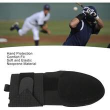 Guante Deslizante de Béisbol con Protección para las Manos Guante de Sóftbol para Deslizar Comodidad Ajuste Bandas Elásticas Protector de Manos de Goma Protección para las Manos - Negro - Ver 3