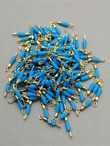 30个蓝白硅胶快速旋转夹，防松动快拆旋转扣，钓鱼线连接器 - 彩色 - 查看 2