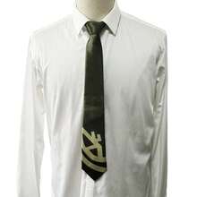 Hajime Hinata Harajuku Style Printed Tie – Cosplay Exclusive Anime Convention Accessory - Dark Green - View 3