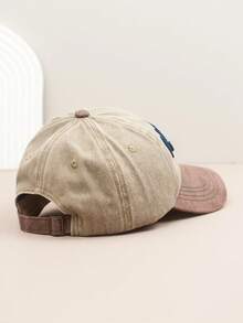 1pc Letter Embroidered Vintage Decoration Snapback Cap, Fashionable Street Style, Suitable For Spring/Summer