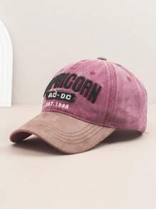 1pc Letter Embroidered Vintage Decoration Snapback Cap, Fashionable Street Style, Suitable For Spring/Summer