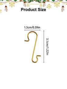 50pcs Christmas Ornament S Shaped Hooks Metal Wire Hook Xmas Tree Balls Pendant Hanging Holders For Home New Year Party Decor Wholesale, Mini Christmas Decoration Hangers, Multi-Functional S-Hook,Christmas Vine