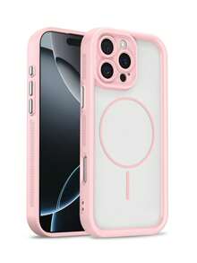 极简粉色磁吸防震哑光全包亚克力硬壳手机壳，兼容 17 Pro Max/17 Pro/17 Air/17/16/16 Pro Max/16 Plus/16 Pro/16 E/15/15 Pro Max/15 Pro/15 Plus/11/12/13/14 Pro Max/XS/XR/11 Pro/11 Pro Max/12 Pro/12 Pro Max/13 Pro/13 Pro Max/14 Pro/14 Pro Max，春日粉彩礼物 - 粉紅色-磁吸磨砂硬殼 - 查看 8