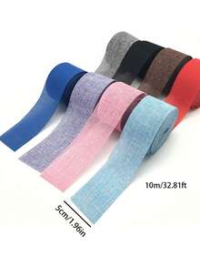 32.8ft/10m Colorful Woven Burlap Ribbon, 1.96in/5cm Wide, Suitable For DIY Crafts, Wedding Decor, Christmas Party Decoration, Halloween DIY, Event Venue Styling, Gift Wrapping, Multi-Color Options Christmas Decorations Winter Room Decor