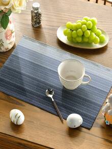 4pcs/6pcs Ombre Tablecloth, Modern Living Room & Dining Table Decor Placemats, Washable, Kitchen Table Mats, Heat Resistant & Stain Proof Table Decoration, Suitable For Home Party, Camping Outdoor Dining, Coffee Table, Spring/Summer Home Decor