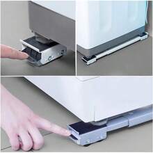 24-Wheel Adjustable And Retractable Washing Machine, Dryer, Refrigerator, Sofa Base Mobile Roller Bracket, Movable Clothes Hanger Dryer Universal Multi-Function Bracket, Suitable For Various Electrical Appliances And Furniture Footrest Bracket