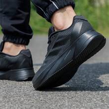 阿迪达斯男士 DURAMO SL 透气缓震轻便训练健身跑步鞋 IE7261 - 黑色 - 查看 4