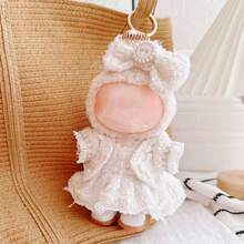 (仅限娃娃衣服) 定制高品质娃娃服装3件套，17cm 1代/2代/3代Labobo时尚服装，10cm吊坠，坐式派对娃娃衣服，无袖连衣裙替换套装 - 彩色 - 查看 3