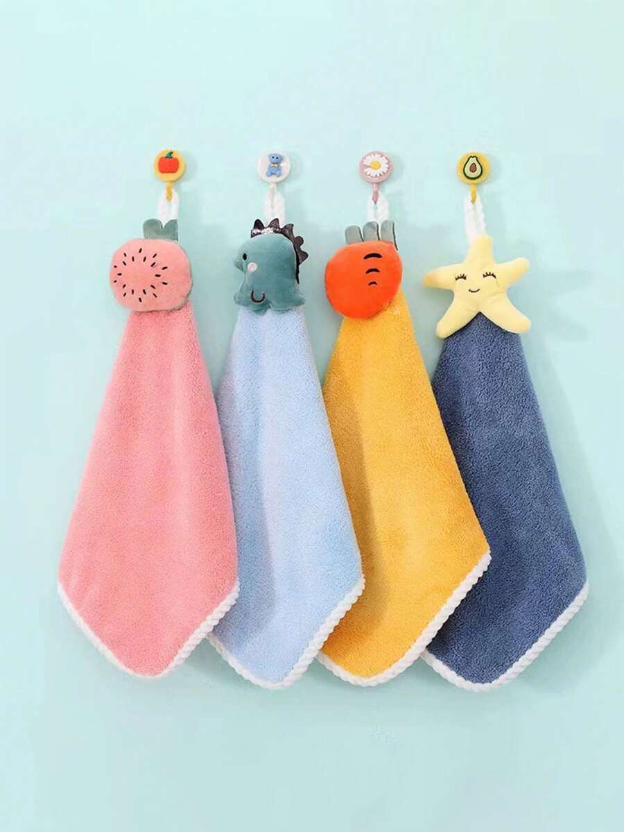 悬挂式卡通擦手巾，吸水力强，可爱卡通擦手巾 - 彩色 - 查看 1