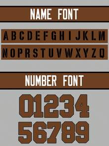 Customized Name & Number Men's Embroidered American Football Jersey, V-Neck Short Sleeve Shirt For Party, Match, Training, Sports, DIY, S-XXL - Brown - View 3
