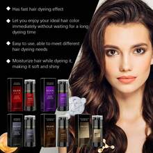 Hair Dye Shampoo (Wine Red) Hair Shampoo Series Gentle Moisturizing Scalp Easy Color Change Hair Shampoo Quick Effect Hair Dye, High Coverage Of White Hair, Three In One Hair Dye, Contains Ginseng Extract, Ganoderma Lucidum Essence, And Black Sesame Seed Extract, Moisturizing Hair-Valentines Gifts,Birthday Gifts,Gifts For Women,Hair Products,Hair Stuff - 紅色 - 查看 6