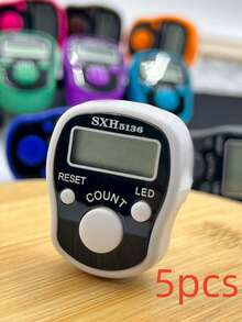 2 件迷你便携式 LED 数字计数器、手指环计数器、触摸按钮计数器，适合家庭使用 - 彩色 - 查看 16