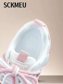 SCKMEU 1 Pair Women's Fashionable Casual Lightweight Sneakers, Versatile Student Wear