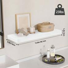 Superlele 4/6/8pcs 15.8 Inch Floating Shelves For Wall, Wall Mounted Rustic Wood Shelves For Bathroom, Living Room, Bedroom And Kitchen, Wall Shelves For Storage,Books,Room DecorRoom Decor