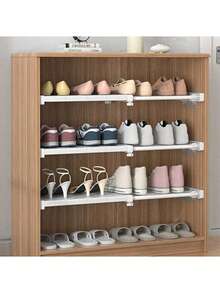 1-Piece Extendable Wardrobe Shelf, Wardrobe Shelf, Extendable Storage, Closet Storage, No-Drill Installation, Space Expansion, Home Organizing Rack, Featuring Extendable Design, Essential For College Dorms, Kitchen Essentials, Hangers, Closet Organizer, Shoe Storage Box, Cabinet Storage, Storage Boxes, Drawer Dividers, Kitchen Storage Supplies Bag Organizer.