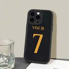 Vini Jr'S No, 7 Jersey Design Features Creative Personality Communication Protective Case, Showcase Your Unique Style, Compatible With  Models 16, 15, 14, 13, 12, 11, Mini, Pro Max, XS MAX, XR, X, 7 Plus, And SE2, Provides Comprehensive Lens Protection And A Sturdy Phone Case. 17 Case Scover De  17 Pro Max - Trộn màu - Xem 3