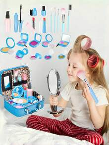 Children's Pretend Makeup Toys, Girls' Handbag Playset, Toy Set For Roleplay, Gift For Girls On Birthday/Halloween/Christmas - Multicolor - View 9