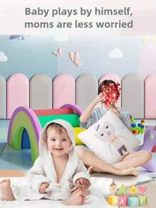 1pc 3cm/1.18in Thick & High Elastic Baby Wall Guard, Widened Solid Color Foam, Self-Adhesive Waterproof, Rounded Edge Arc Design Anti-Collision, All-Purpose Corner & Edge Protector For Nursery, Suitable For Daily Use