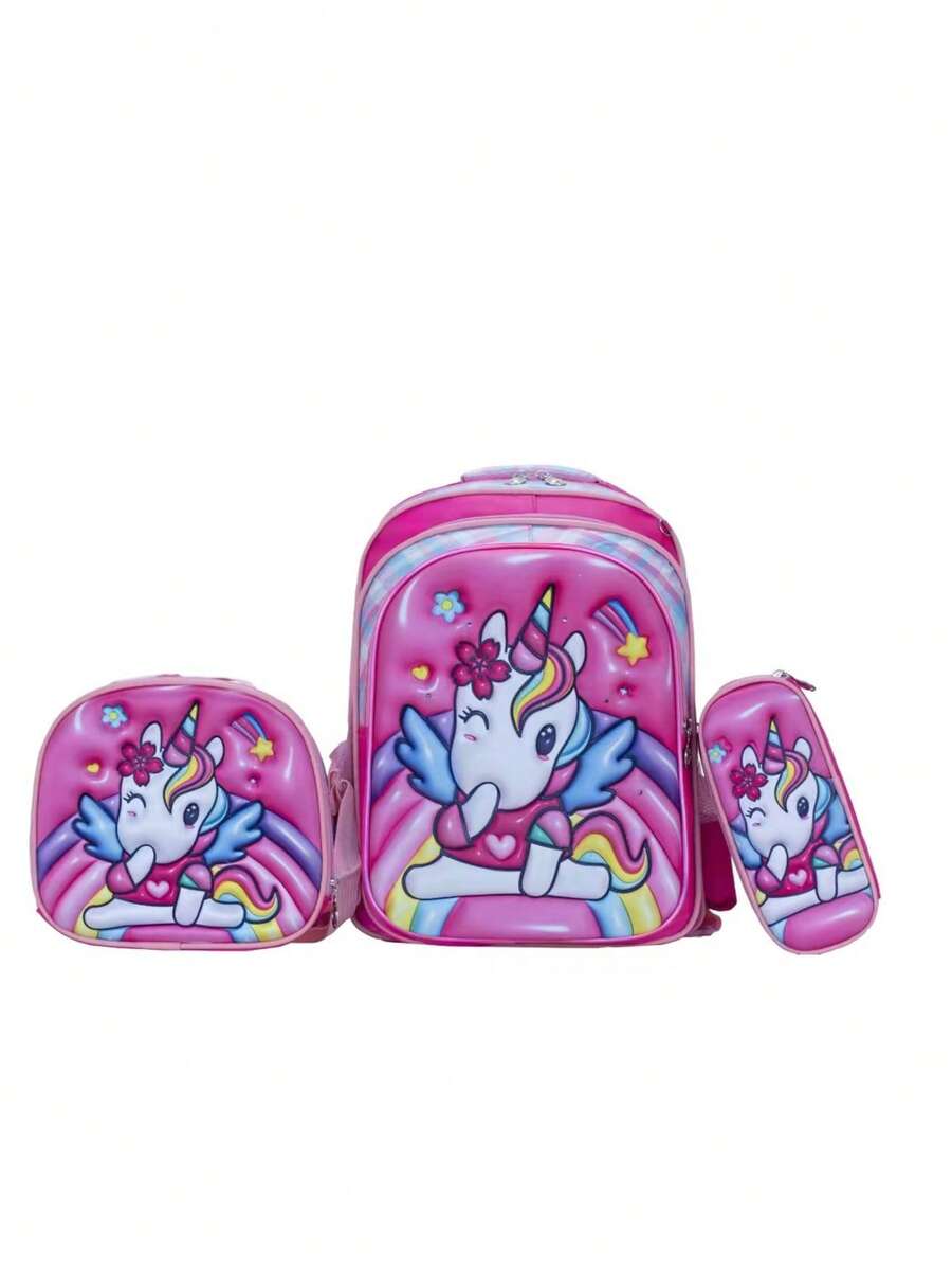 Mochila Niño PrimariaCombo 3 Piezas 3d Luz Led Escolar Lonchera + Lapicera Set Combo Mochila Escolar - M 6005 - Ver 1