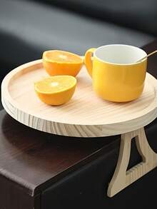 Handmade Log Tray Armrest Table Clamp, Suitable For Tray Sofa Table, Very Suitable For Small Space, Automatically Fixed Table Board, Is An Excellent Gift For Family And Friends!