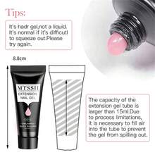 Bộ 11 món/bộ 20ml Gel nối móng Polygel, bộ dụng cụ làm móng nghệ thuật Polygel màu trắng trong suốt, gel UV tạo hình đầu móng acrylic, cọ vẽ kèm 20 khuôn nối móng. - Nhiều màu - Xem 10
