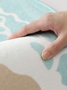 1 pièce Tapis de bain avec élément océanique, tapis de sol, matériau en polaire moelleux, design mignon de plage et de coquillages, style décontracté confortable, lavable en machine, convient pour la cuisine, la salle de bain, la salle à manger, le couloir, les fêtes, le Nouvel An, toutes les saisons, le jardin, la maison, la chambre, la décoration de festival