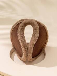 Nauszniki męskie 1 szt., minimalistyczny, krótki, pluszowy, zintegrowany design, ciepłe i wygodne, jesień/zima