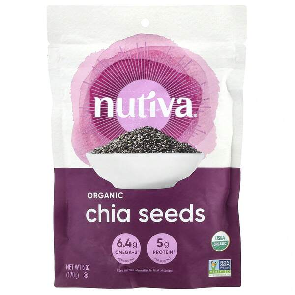 Nutiva Organic Chia Seeds, 6 Oz (170 G)