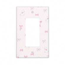 1pc Pink Bow Theme Valentine'S Day Wall Plate, Five Reusable Decorative Socket Plates Available - Electric Light Switch Cover Decoration - Socket Cover - Switch Plate - Socket Cover - Panel - Wall Plate - 1PC 組合單搖桿 - 查看 2