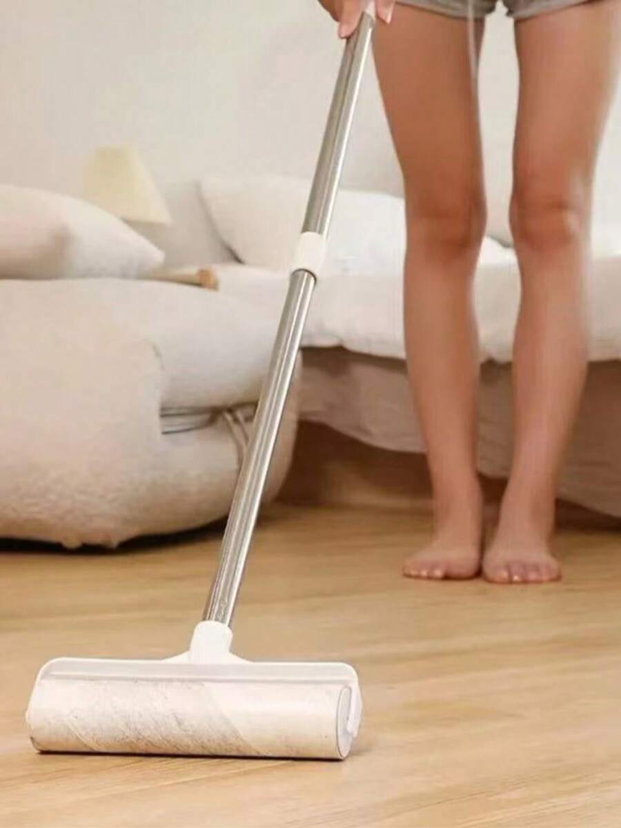 6pcs Retractable Carpet Lint Roller, Large Carpet Cleaning Brush Suitable For Sofa, Rugs, Clothing, Pet Hair Removal, Household Cleaning With Adhesive Paper Roller - Multicolor - View 1