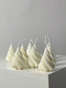 3D Christmas Tree Silicone Candle Molds, Spiral Cone Shape Silicone Candle Molds, DIY Geometric Candle Molds, Soap Epoxy Resin Wax Mold, Christmas Tree Shape Molds, For Candle Resin Soap Craft Making, Christmas Gift, Winter Party Home Decor