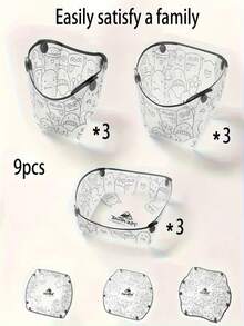 Juego plegable de tazón, taza y plato, para uso en exteriores, vajilla plegable portátil, adecuado para camping, reuniones familiares, viajes de negocios, que satisface fácilmente las necesidades de toda la familia