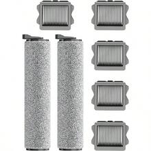 Vacuum Mop Parts Compatible With Tineco Roller Brush, Suitable With Ifloor 3 Series, Floor One S3 Series, Ifloor 5 Breeze Cleaner, Set Includes 2 Roller Brushes And 5 Filters - [S3]2 Roller + 5 Filter - View 1