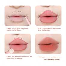 NOVO 哑光唇线笔，防水，持久，易于涂抹，裸色，勾勒和突出丰满的嘴唇 - 02#甜美肉桂 - 查看 4