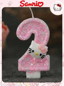 Sanrio شمعة عيد الميلاد بشخصية كرتونية من ساتريو قطعة واحدة، شمعة رقم هيلو كيتي، شمعة ديكور كيك ثلاثية الأبعاد أنيقة، شمعة ديكور كيك زهري أنثوي، شمعة عشاء مميزة وجميلة، شمعة ديكور كيك عيد الحب، هدية تخرج شمعة ديكور كيك