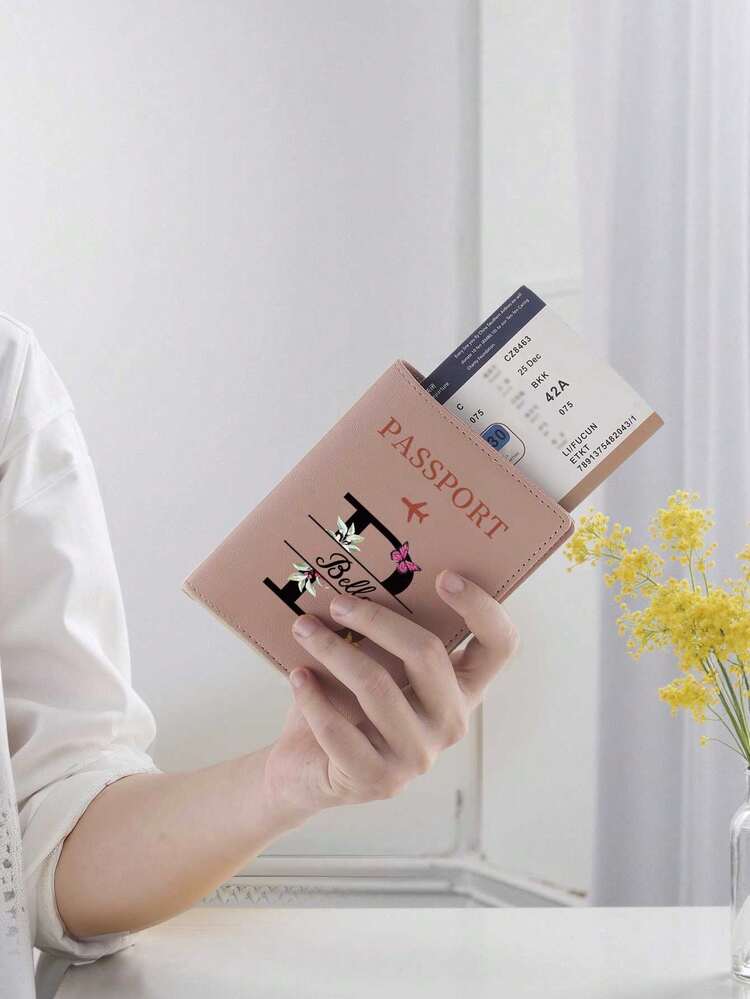 Ayotu Ví đựng hộ chiếu in tên theo yêu cầu, Unisex, Ví đựng hộ chiếu in chữ cái cá nhân hóa, Ví đựng thẻ ID và thẻ ngân hàng đa năng di động, Da PU, Phụ kiện du lịch, Thích hợp cho du khách trẻ tuổi, Mùa tựu trường, Ví đựng hộ chiếu cao cấp tối giản, Thích hợp cho nữ sinh, Vali hành lý, Vật dụng cần thiết khi đi du lịch, Ví du lịch - Nhiều màu - Xem 12