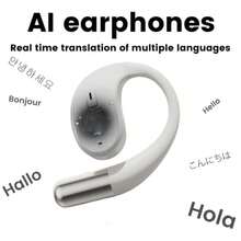 AI Translator Headphones Smart Voice Translation Earbuds 150 Languages Online Translator Bluetooth-Compatible In Ear Headphones Real Time Translator Device For Business Travel And Daily Use - 紫色 - 查看 7