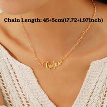 Custom Russian Name Necklace, Custom Cyrillic Greek Latin Roman Slavonic Bulgarian Kievan Rus Letter Language Necklace Personalized Gifts