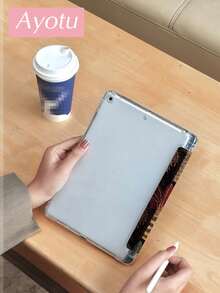 Ayotu 椰子树保护套适用于 iPad 10.2 英寸 2021/2020 iPad 第 9/8 代，兼容三星 Galaxy Tab A8 10.5 英寸 2022，兼容华为 Matepad 10.4/Tab，带笔架，支持自动睡眠/唤醒盖，时尚保护套 - 彩色 - 查看 4