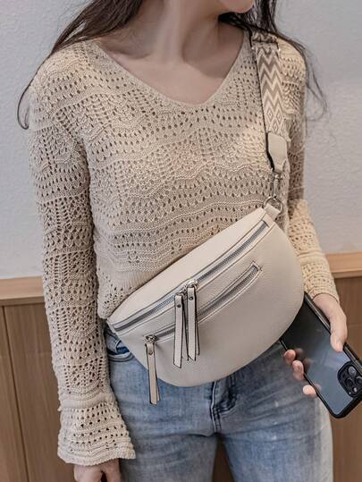 时尚都市旅行简约紧凑优雅斜挎腰包