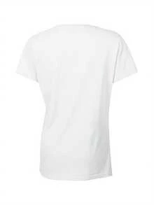 Women's Casual Short Sleeve T-Shirt With Cartoon Number Blocks Print - Vibrant Colorful Graphic Round Neck Top For Spring Summer Fall, Machine Washable Casual Attire, Ladies T Shirts, Seasonal Fashion, Playful Design, Comfortable Fit, Casual American Minimalist Women's Graphic Print Short Sleeve Crew Neck T-Shirt - 白色 - 查看 2