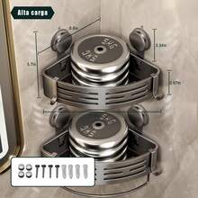 Esquinero para Baño Regadera Ventosa Repisas Sin Taladro Organizador de Regadera Metal de Aluminio Porta Shampoo Antióxido Estante Organizador Baño Gris Mueble para Regadera Tofaney - ventosa triangular 1nivel - Ver 9