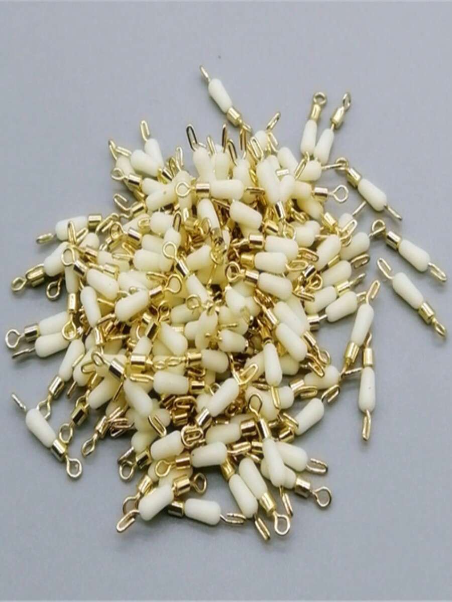 30个蓝白硅胶快速旋转夹，防松动快拆旋转扣，钓鱼线连接器 - 彩色 - 查看 1