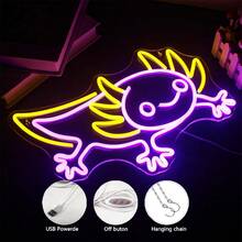 Neon Sign Dragon With Wings - Multicolor LED Neon Light, Acrylic Material, Switch Control, USB Powered - Versatile Decor For Bedroom, Living Room, Parties & Events - Perfect Gift For Gamers & Anime Fans - Dragon and Wings - View 3