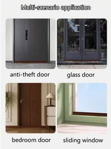 1pc Under Door Draft Stopper, Weather Stripping Door Seal, Home Improvement, Bottom Of Door Sweep, Garage Window Blocker Noise Dust Insulation Draft Guard, 3.3FT,Adjustable Door Sweep Anti-Collision Strong Adhesive Weather Stripping Tape Soundproof Draught Stoppers