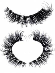 10 对俄罗斯条纹蓬松水貂睫毛 3D 假睫毛俄罗斯卷曲睫毛戏剧凌乱水貂睫毛智能长狐眼提升睫毛延长套装全睫毛条加长卷翘化妆美容条睫毛，睫毛，睫毛，假睫毛 - 眼尾拉長款 - 查看 7