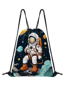 Drawstring Backpack, Durable Creative Pattern Drawstring Backpack For Travel, Fitness, Hiking